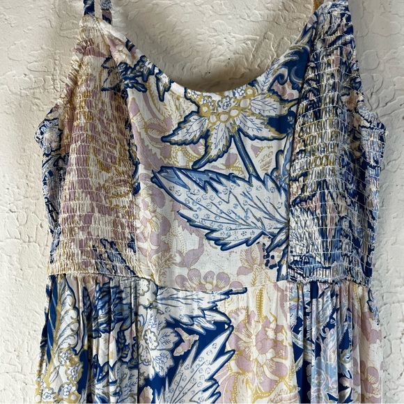 Free People Forever Yours Slip Maxi Dress in Blue Floral - Picture 5 of 15